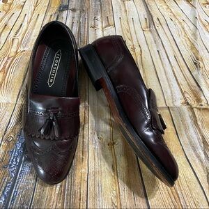 Florsheim Burgundy Leather Tasseled Oxford Dress Shoes Size 9